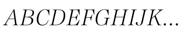 Madigan Text Extralight Italic Font UPPERCASE
