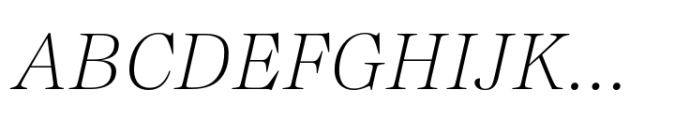 Madigan Text Thin Italic Font UPPERCASE