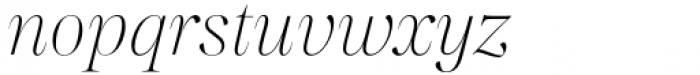 Madigan Thin Italic Font LOWERCASE