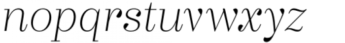 Madone Thin Italic Font LOWERCASE