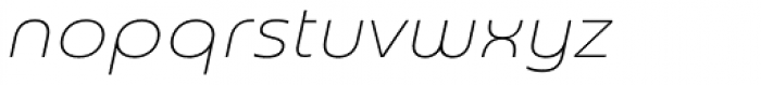 Madurai Extended Thin Italic Font LOWERCASE