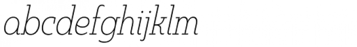 Madurai Slab Cond Thin Italic Font LOWERCASE
