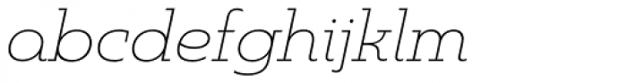 Madurai Slab Ext Thin Italic Font LOWERCASE