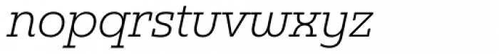 Madurai Slab Light Italic Font LOWERCASE