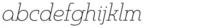Madurai Slab Thin Italic Font LOWERCASE