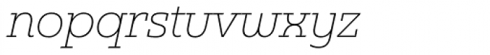 Madurai Slab Thin Italic Font LOWERCASE