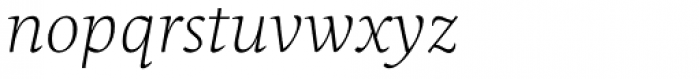Maecenas Thin Italic Font LOWERCASE