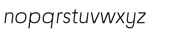 Mafle Type Thin Italic Font LOWERCASE