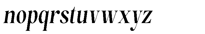 Magerist Bold Condensed Slant Font LOWERCASE