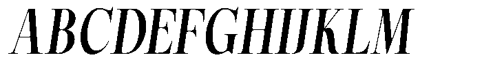 Magerist Bold Semi Condensed Italic Font UPPERCASE