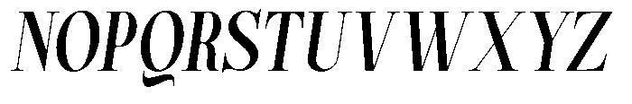 Magerist Bold Semi Condensed Italic Font UPPERCASE