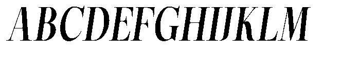 Magerist Bold Semi Condensed Slant Font UPPERCASE