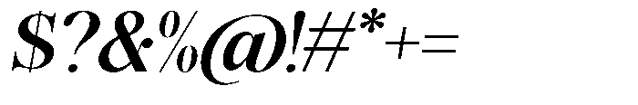 Magerist Bold Semi Expanded Italic Font OTHER CHARS