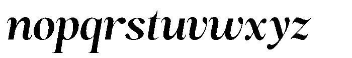 Magerist Bold Semi Expanded Italic Font LOWERCASE