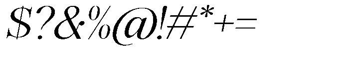 Magerist Expanded Italic Font OTHER CHARS