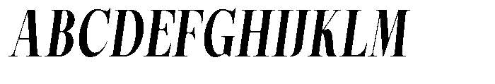 Magerist Extra Bold Condensed Slant Font UPPERCASE