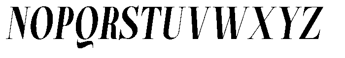 Magerist Extra Bold Condensed Slant Font UPPERCASE
