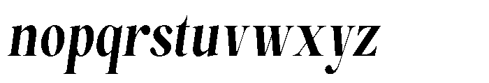 Magerist Extra Bold Condensed Slant Font LOWERCASE