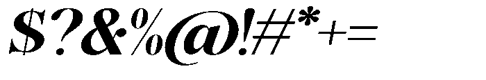 Magerist Extra Bold Expanded Italic Font OTHER CHARS