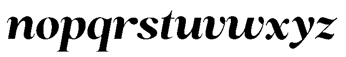 Magerist Extra Bold Expanded Italic Font LOWERCASE