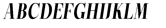 Magerist Extra Bold Semi Condensed Slant Font UPPERCASE