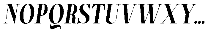 Magerist Extra Bold Semi Condensed Slant Font UPPERCASE