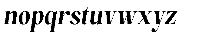 Magerist Extra Bold Semi Condensed Slant Font LOWERCASE