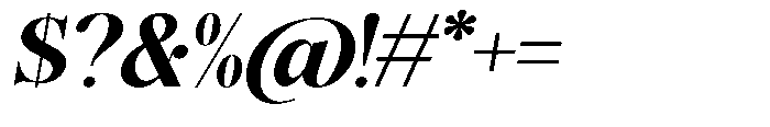 Magerist Extra Bold Semi Expanded Italic Font OTHER CHARS