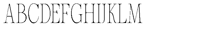 Magerist Extra Light Condensed Plain Font UPPERCASE