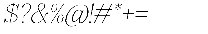 Magerist Extra Light Expanded Italic Font OTHER CHARS