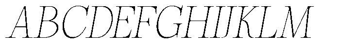 Magerist Extra Light Expanded Italic Font UPPERCASE