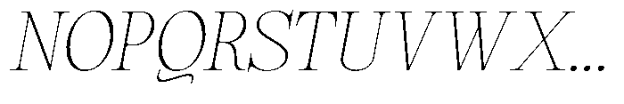 Magerist Extra Light Expanded Italic Font UPPERCASE