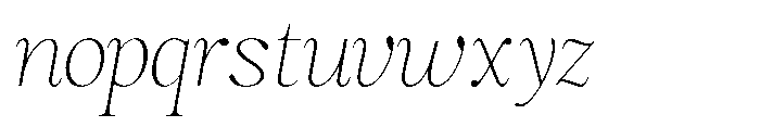 Magerist Extra Light Expanded Italic Font LOWERCASE