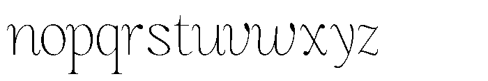 Magerist Extra Light Expanded Plain Font LOWERCASE