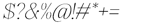 Magerist Extra Light Expanded Slant Font OTHER CHARS