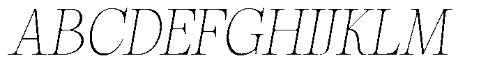 Magerist Extra Light Expanded Slant Font UPPERCASE