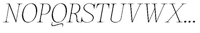 Magerist Extra Light Expanded Slant Font UPPERCASE