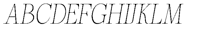 Magerist Extra Light Sem Exp Italic Font UPPERCASE
