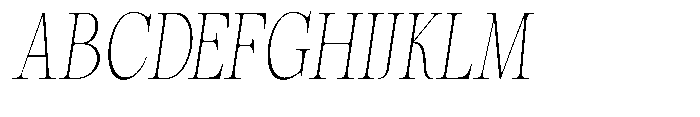 Magerist Extra Light Semi Condensed Italic Font UPPERCASE