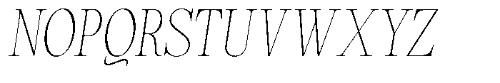 Magerist Extra Light Semi Condensed Italic Font UPPERCASE