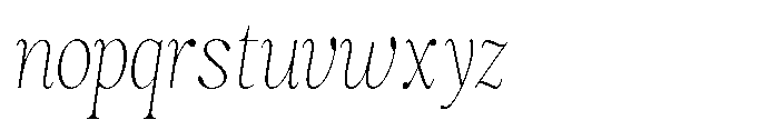 Magerist Extra Light Semi Condensed Italic Font LOWERCASE