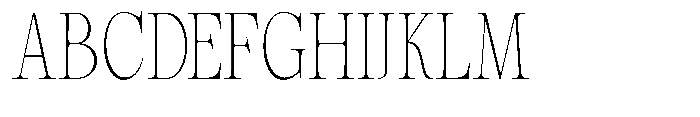 Magerist Extra Light Semi Condensed Plain Font UPPERCASE