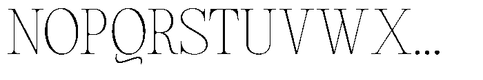 Magerist Extra Light Semi Expanded Plain Font UPPERCASE