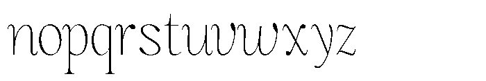 Magerist Extra Light Semi Expanded Plain Font LOWERCASE