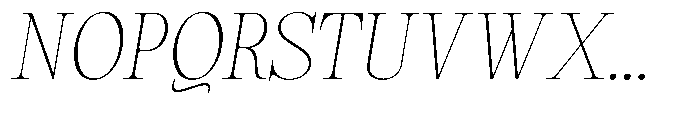 Magerist Extra Light Semi Expanded Slant Font UPPERCASE