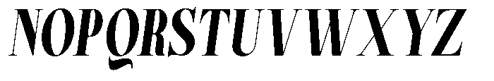 Magerist Heavy Condensed Italic Font UPPERCASE