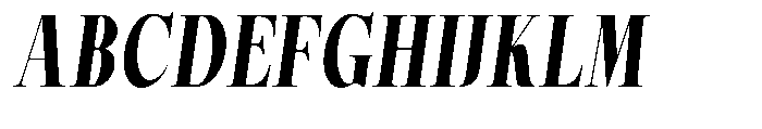 Magerist Heavy Condensed Slant Font UPPERCASE