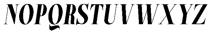 Magerist Heavy Condensed Slant Font UPPERCASE