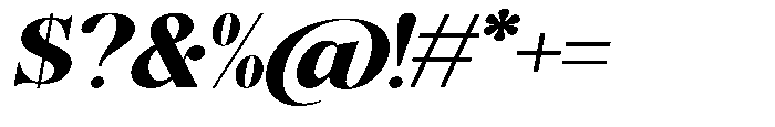 Magerist Heavy Expanded Italic Font OTHER CHARS