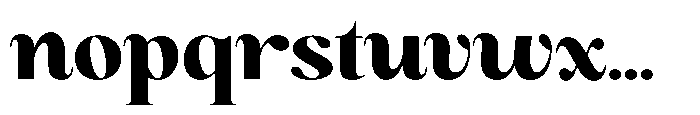 Magerist Heavy Expanded Plain Font LOWERCASE
